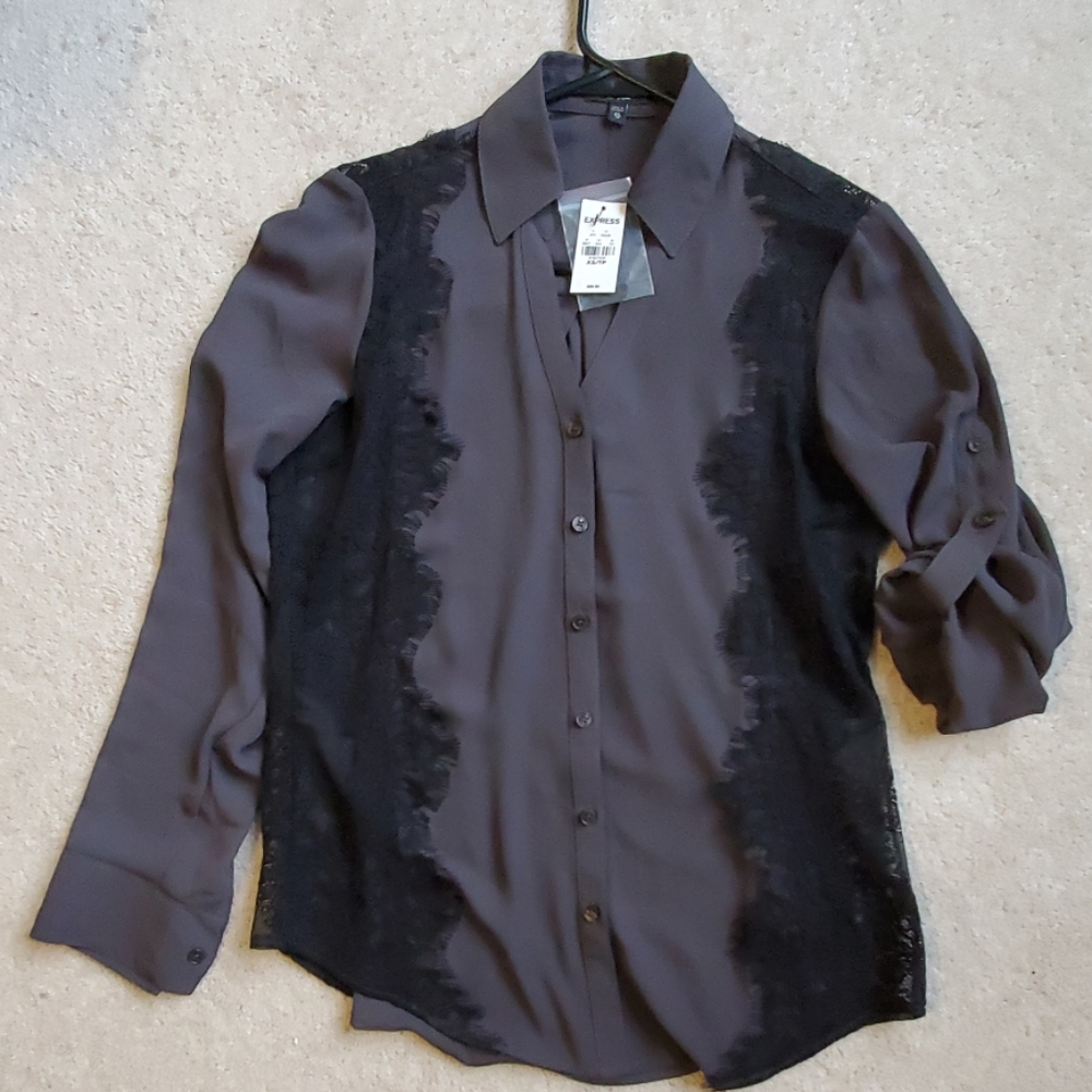 Lace detail portifino top